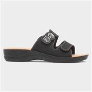 Softlites Womens Black Easy Fasten Mule Sandal (Click For Details)