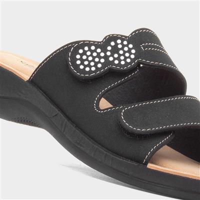 Womens Black Mule Sandal