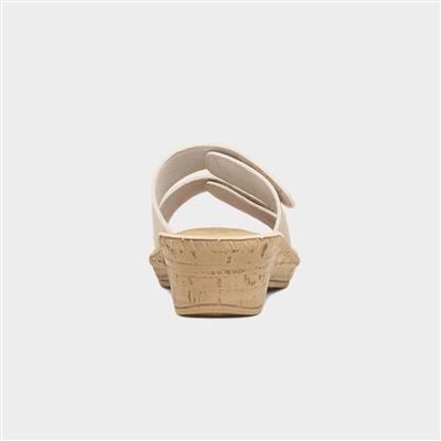 Womens Beige Mule Sandal