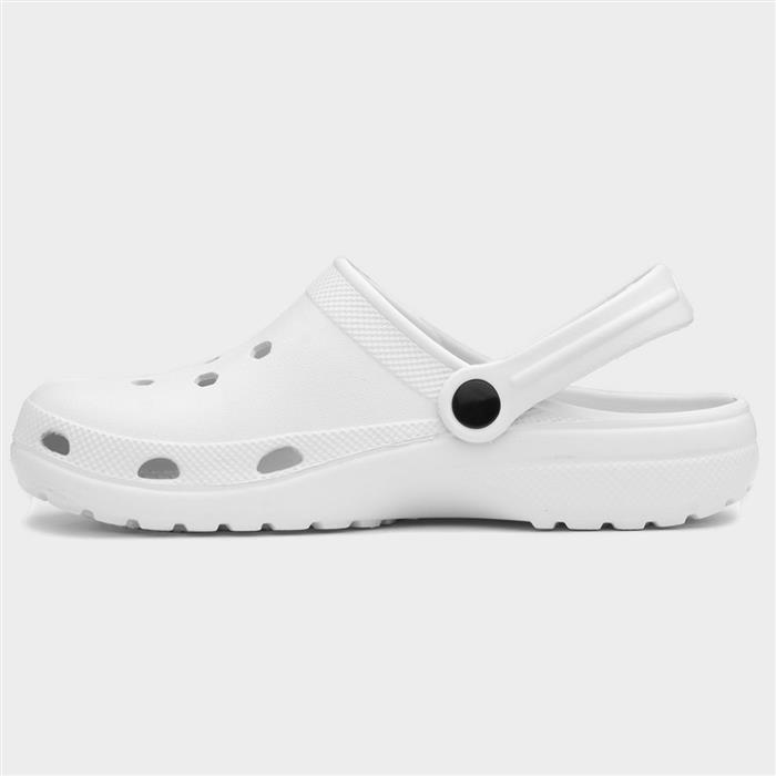 Womens White Slip On EVA Clog