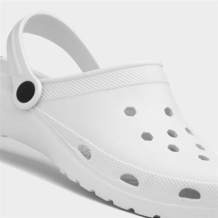 Womens White Slip On EVA Clog