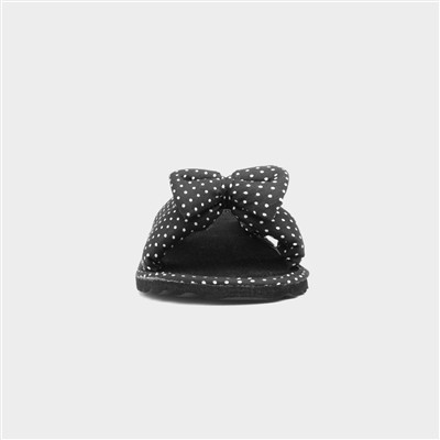 Sadie Womens Black Polka Dot Beach Mule