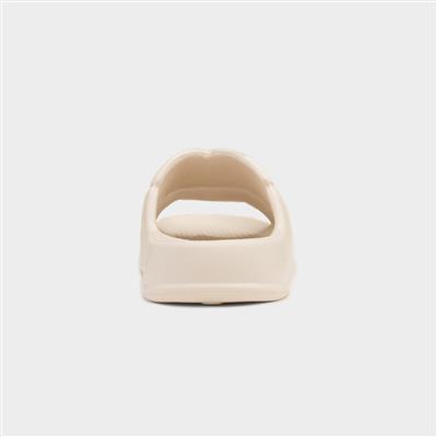 Womens Cream Chunky Slider