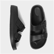 Shelly Womens Black Double Buckle EVA Sandal (Click For Details)
