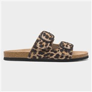 Lilley Womens Multi Leopard Print Mule Sandal (Click For Details)