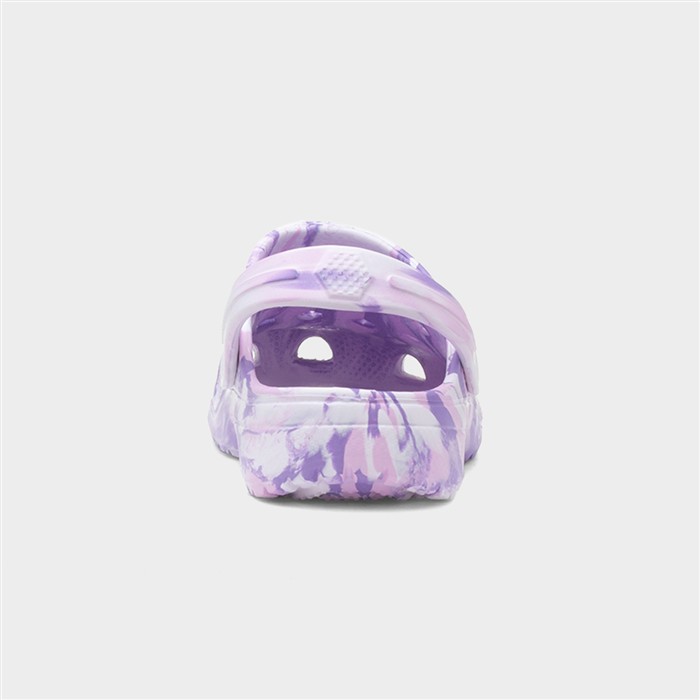 Womens Purple Marble Slip On EVA Clog