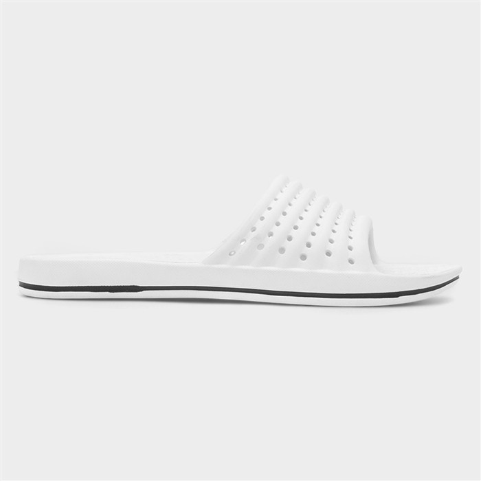 Womens White EVA Sliders