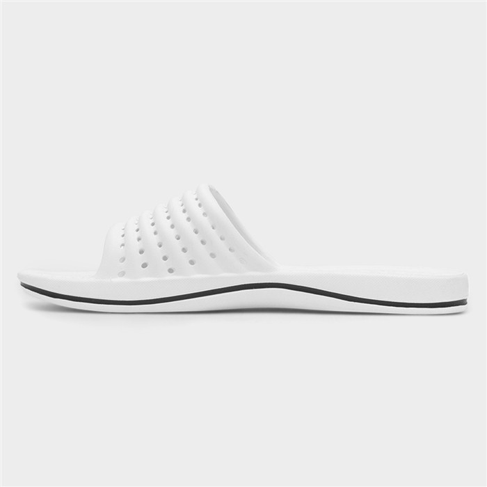 Womens White EVA Sliders