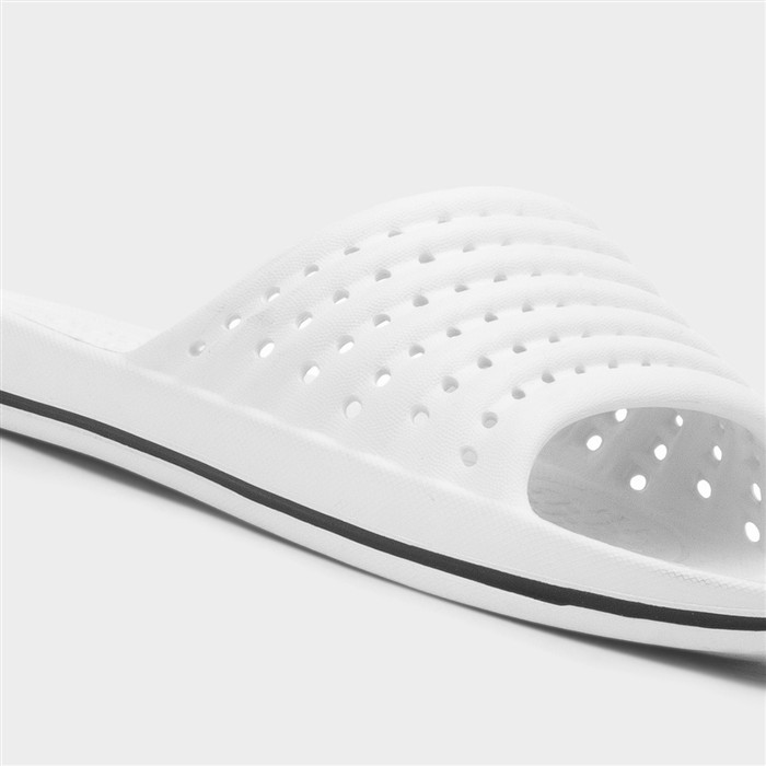 Womens White EVA Sliders
