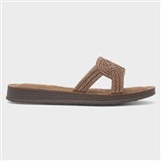 Lilley Womens Bronze Diamante Mule Slip On Sandal (Click For Details)