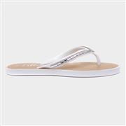 Lilley Womens White Diamante Toe Post (Click For Details)