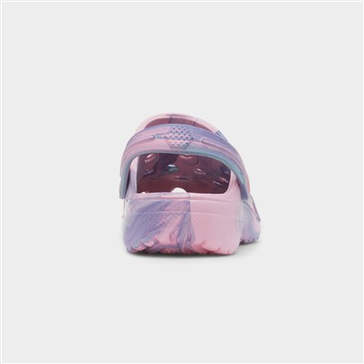 Womens Pink Marble EVA Clog
