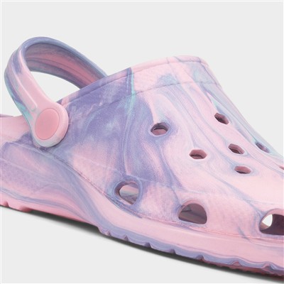 Womens Pink Marble EVA Clog