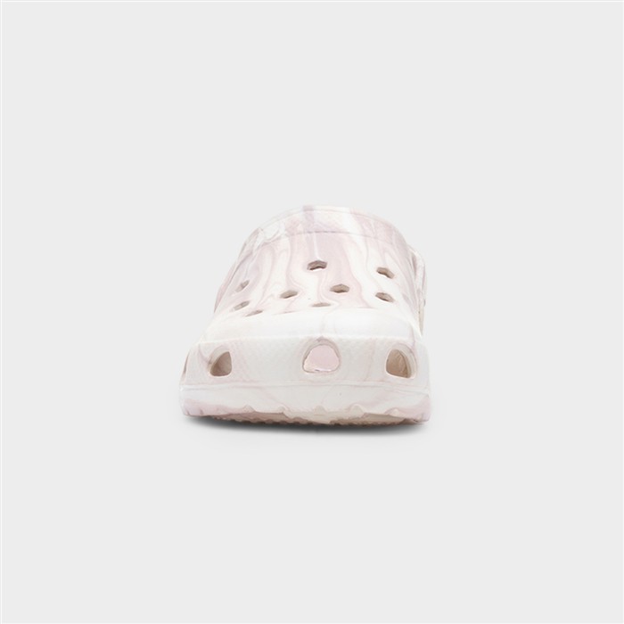 Womens Cream Marble Slip On EVA Clog
