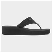 Lilley Womens Black Toe Post Slip On Sandal (Click For Details)