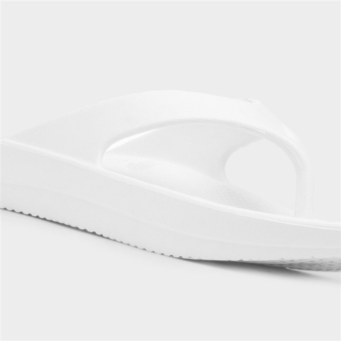 Womens White Toe Post EVA Sandal
