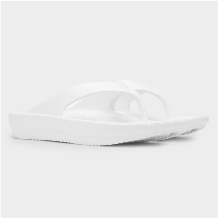 Womens White Toe Post EVA Sandal