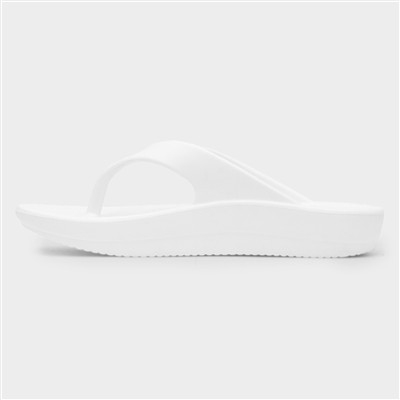 Womens White Toe Post EVA Sandal