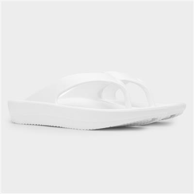 Shar Womens White Toe Post EVA Sandal