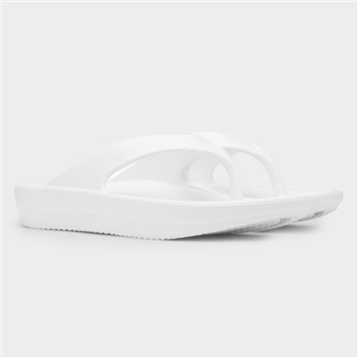 Womens White Toe Post EVA Sandal