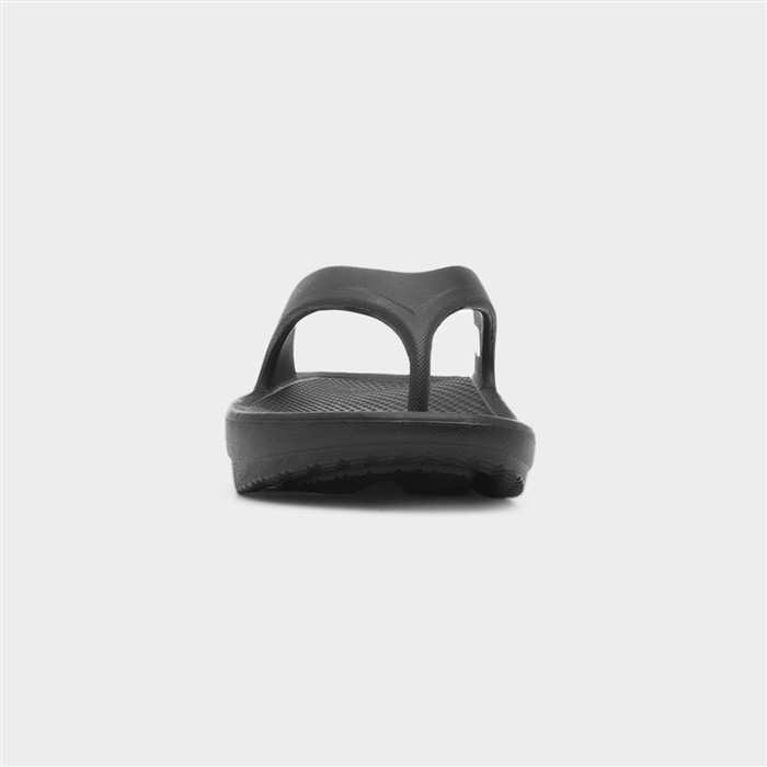 Womens Black Toe Post EVA Sandal