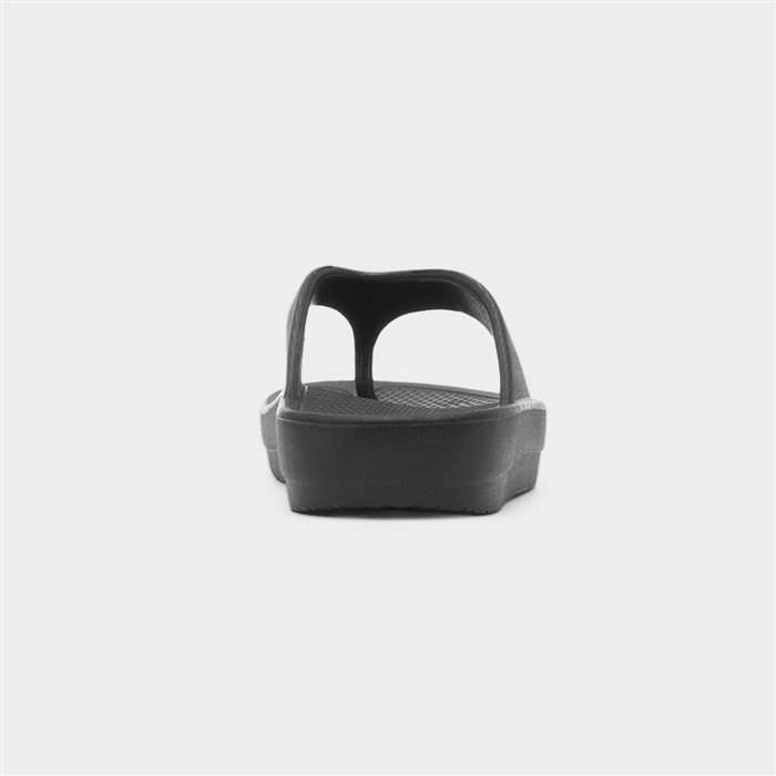 Womens Black Toe Post EVA Sandal