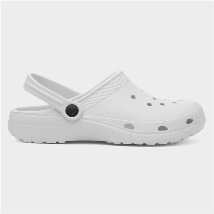 Womens White EVA Slip On Clog