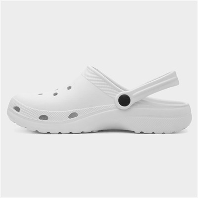 Womens White EVA Slip On Clog