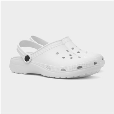 Womens White EVA Slip On Clog