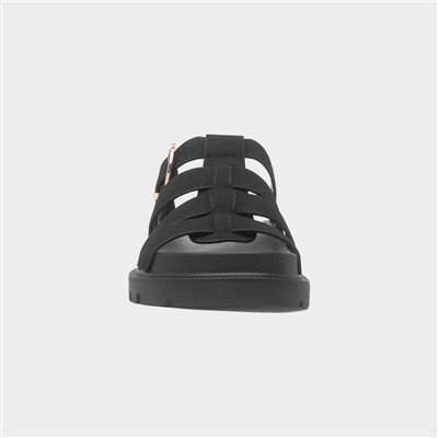 Womens Daani Black Gladiator Mule Sandal
