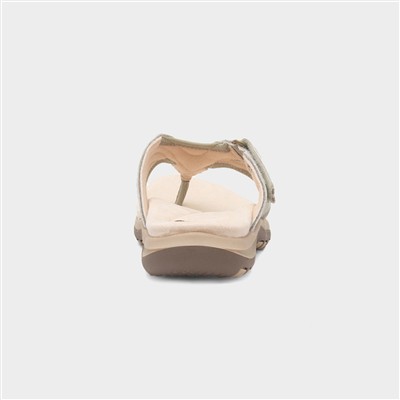 Juliet Womens Green Toe Post Sandal