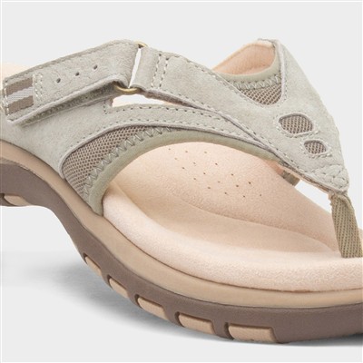 Juliet Womens Green Toe Post Sandal