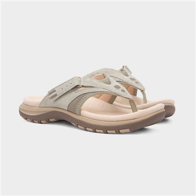 Juliet Womens Green Toe Post Sandal