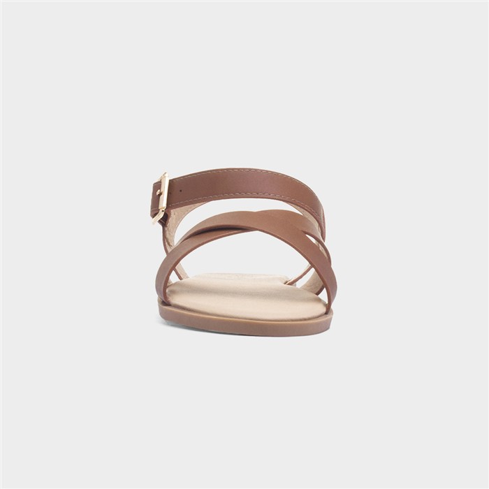 Lottie Women's Tan Wide Fit Buckle Sandal