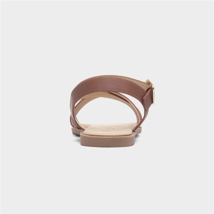 Lottie Women's Tan Wide Fit Buckle Sandal