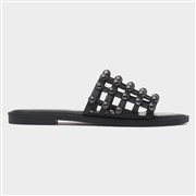 Krush Kate Womens Black Wide Fit Mule Sandal (Click For Details)