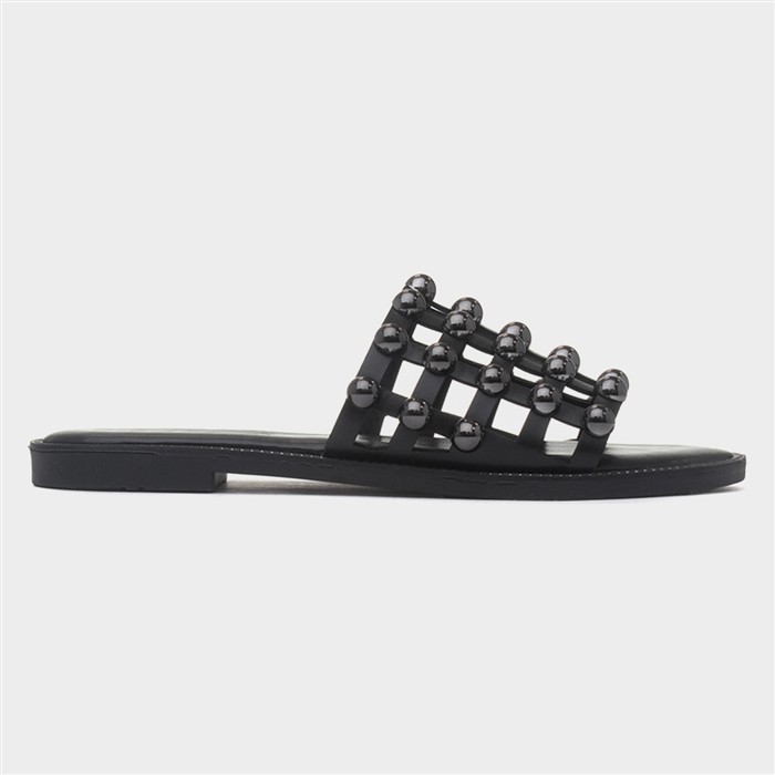 Kate Womens Black Wide Fit Mule Sandal