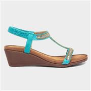 Lunar Tabitha Womens Turquoise Wedge Sandal (Click For Details)