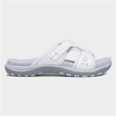 Wickford Womens White Mule Sandal