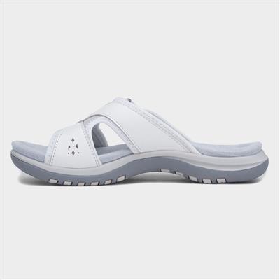 Wickford Womens White Mule Sandal