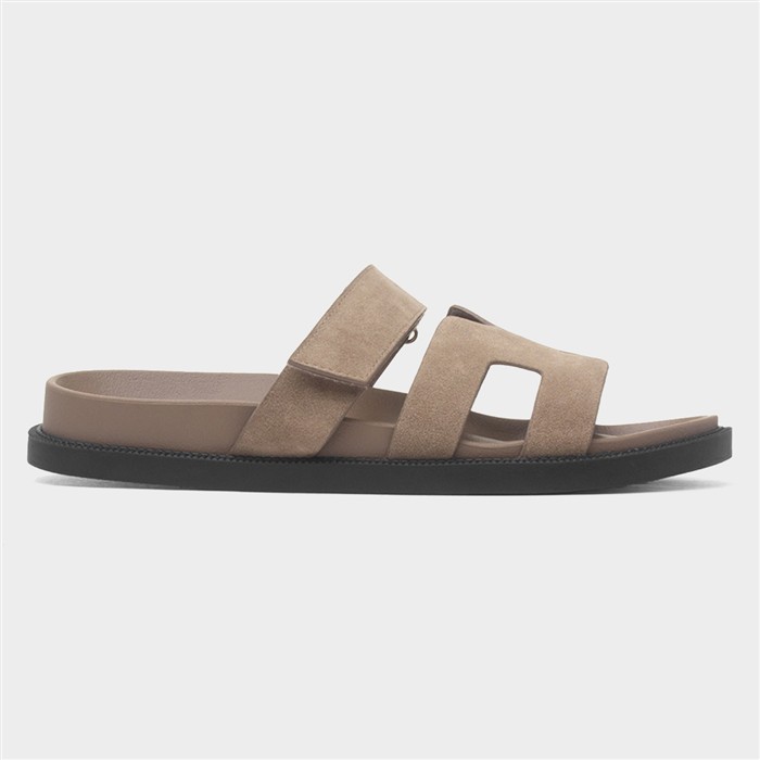 Louise Womens Taupe Flat Sandal