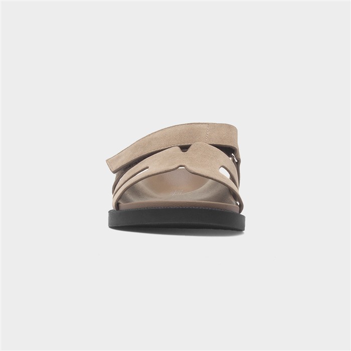 Louise Womens Taupe Flat Sandal