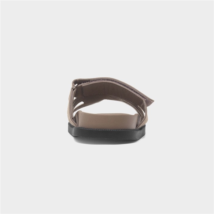 Louise Womens Taupe Flat Sandal