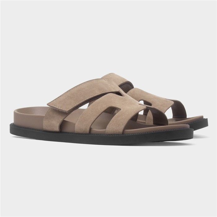 Louise Womens Taupe Flat Sandal