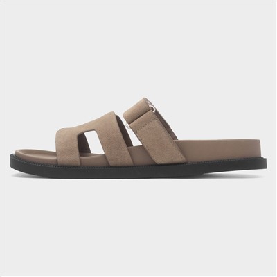 Louise Womens Taupe Flat Sandal