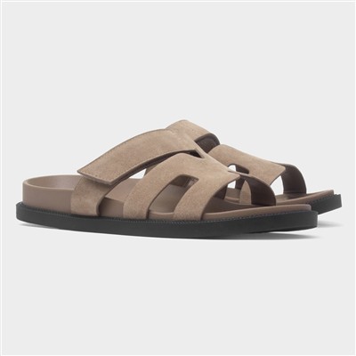 Louise Womens Taupe Flat Sandal