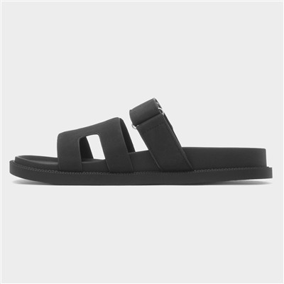 Louise Womens Black Flat Sandal