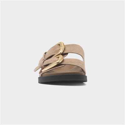 Nava Womens Taupe Mule Sandal