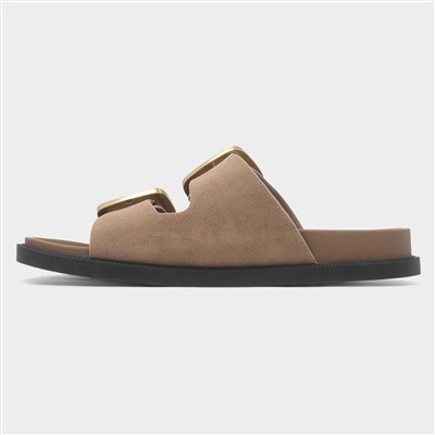 Nava Womens Taupe Mule Sandal