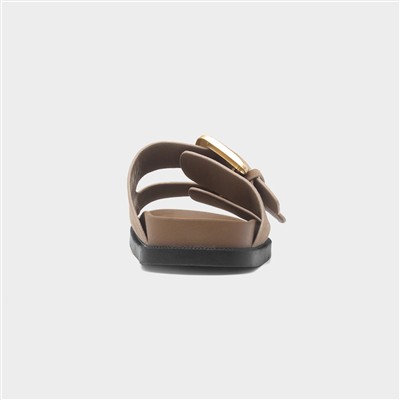 Nava Womens Taupe Mule Sandal